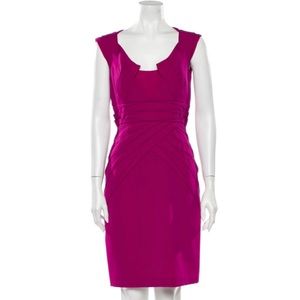 ZAC POSEN Silk Magenta Pink Dress, Size 4